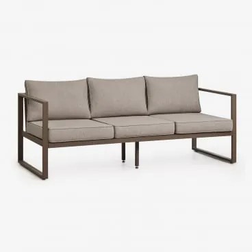Sofa Ogrodowy 3-osobowy Z Aluminium Lipov Chocolate - Sklum