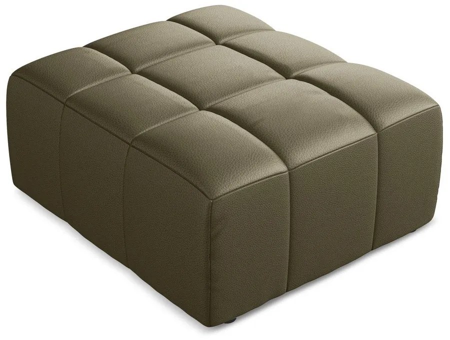 Podnóżek z imitacji skóry w kolorze khaki Aloha – Makamii