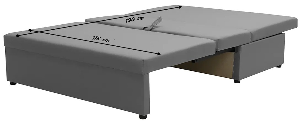 Sofa 2 os z funkcją spania TOM Czarny/Różowy