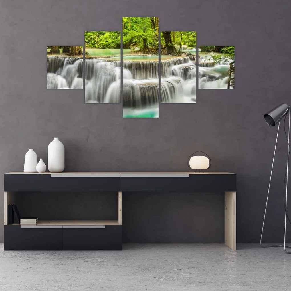 Obraz wodospadów (125x70 cm)