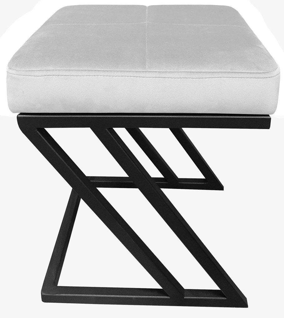 Pufa ZETA LOFT ławka taboret podnóżek metal MG39