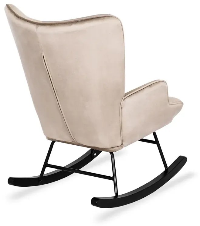 Beżowy bujany fotel wypoczynkowy S1-Z44