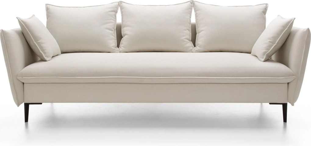 Masseno Sofa SOLE z funkcją spania i pojemnikiem na pościel - Kremowy - MEGAN 351