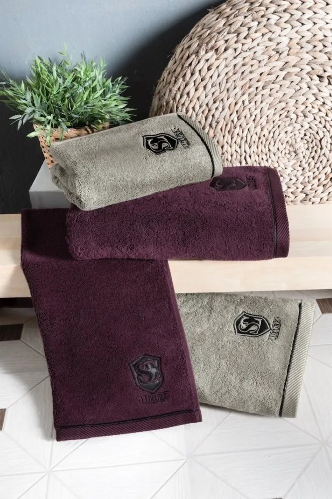 Ręcznik LUXURY 50x100 cm Bordowy