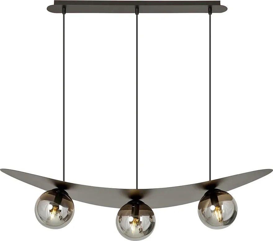 Nowoczesna lampa wisząca z grafitowymi kloszami - D123 E3-R81