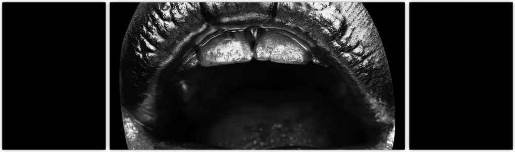 Obraz - Błyszczące usta (170x50 cm)
