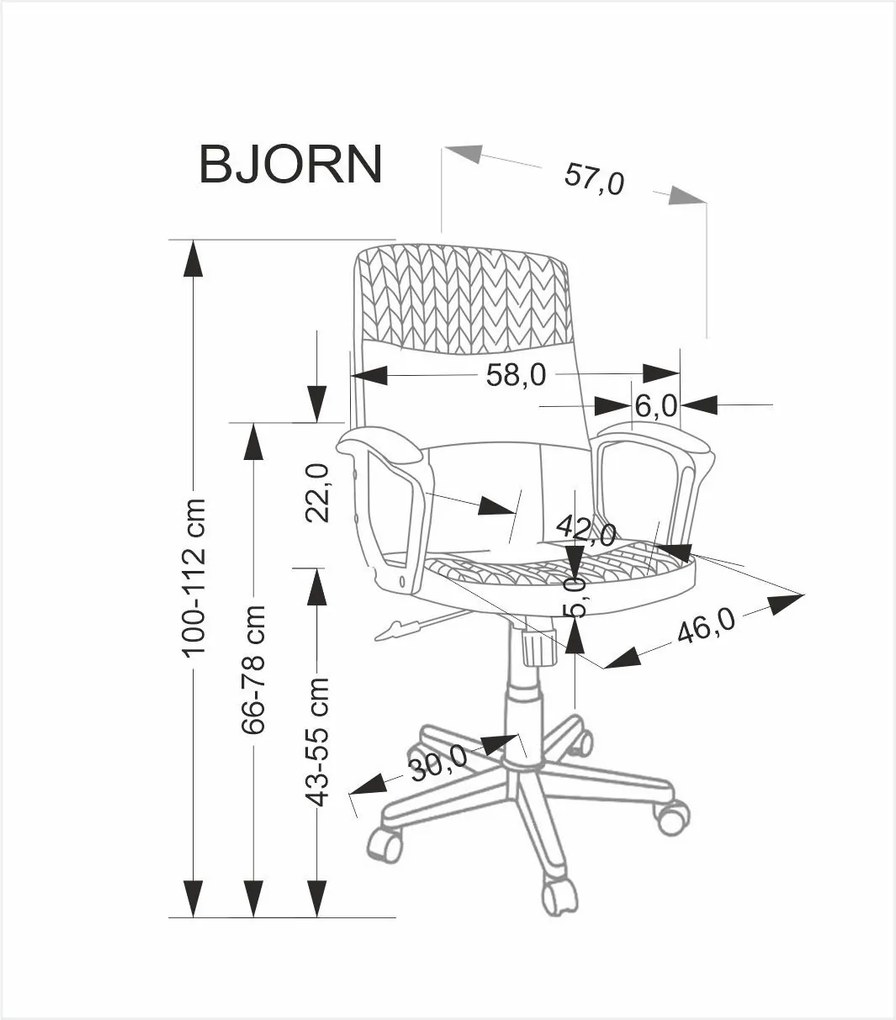 Elegancki czarny fotel gabinetowy Bjorn Halmar