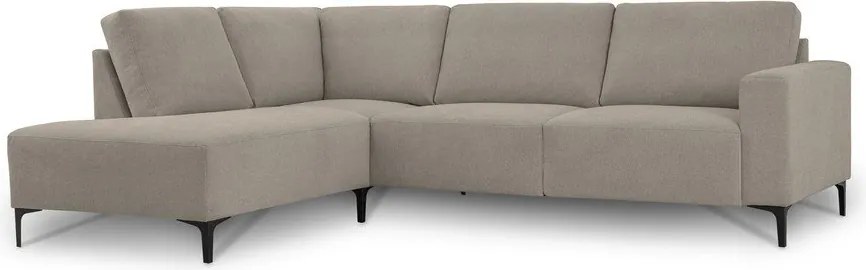 Jasnobrązowy narożnik z tkaniny szenilowej (lewostronny/w kształcie litery L) Fabian – Scandic