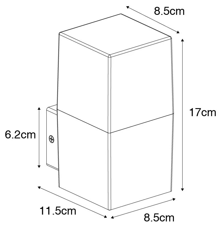 Zewnetrzna Inteligentna nowoczesna lampa ścienna zewnętrzna antracytowa IP44 z WiFi P45 - Denmark Nowoczesny Oswietlenie zewnetrzne