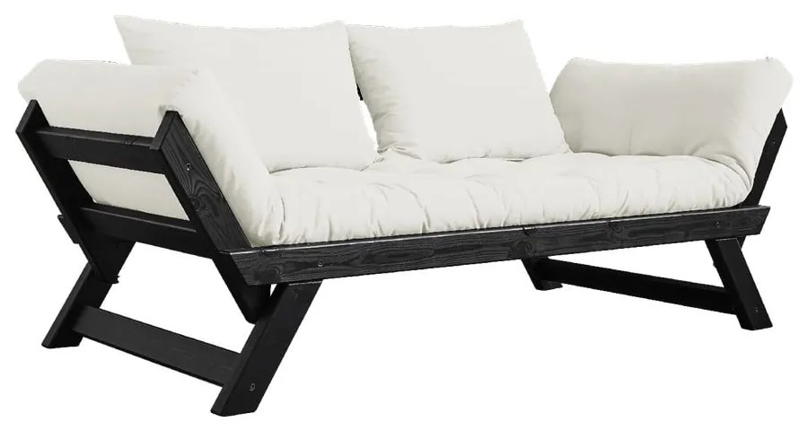 Sofa rozkładana z jasnobeżowym obiciem Karup Design Bebop Black/Natural