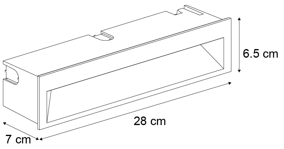 Zewnetrzna Nowoczesna lampa ścienna wpuszczana czarna 28 cm z LED IP65 - Mert Nowoczesny Oswietlenie zewnetrzne