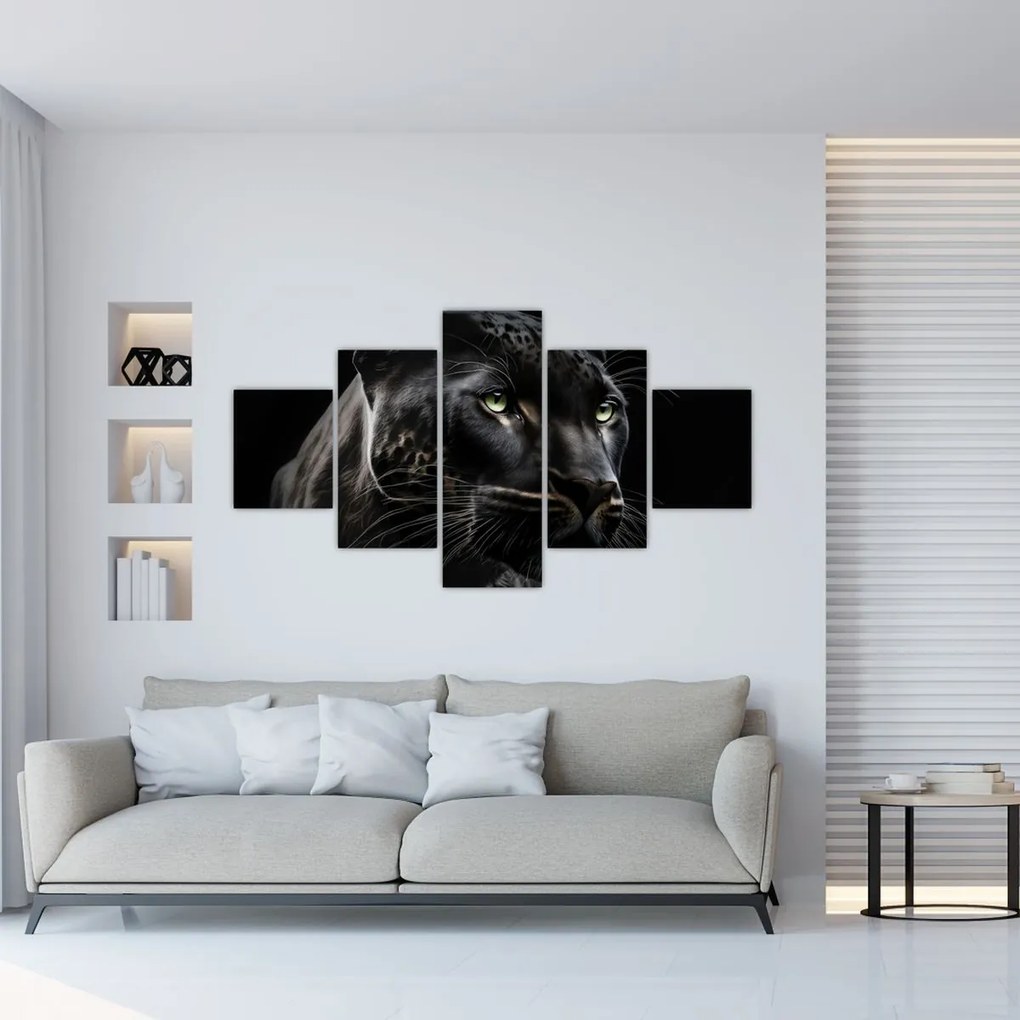Obraz - Czarna Pantera (125x70 cm)