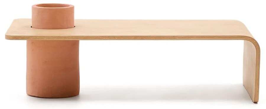Okrągły stolik w dekorze jesionu w naturalnym kolorze 60x110 cm Olaria – Kave Home