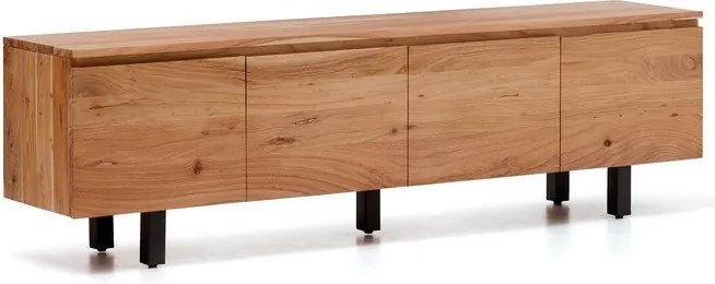 Szafka pod TV z litego drewna akacjowego w naturalnym kolorze 200x58x40 cm Uxue – Kave Home