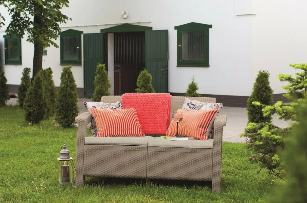 Keter sofa ogrodowa Corfu sofa 128 x 70 x 79 cm,cappuccino