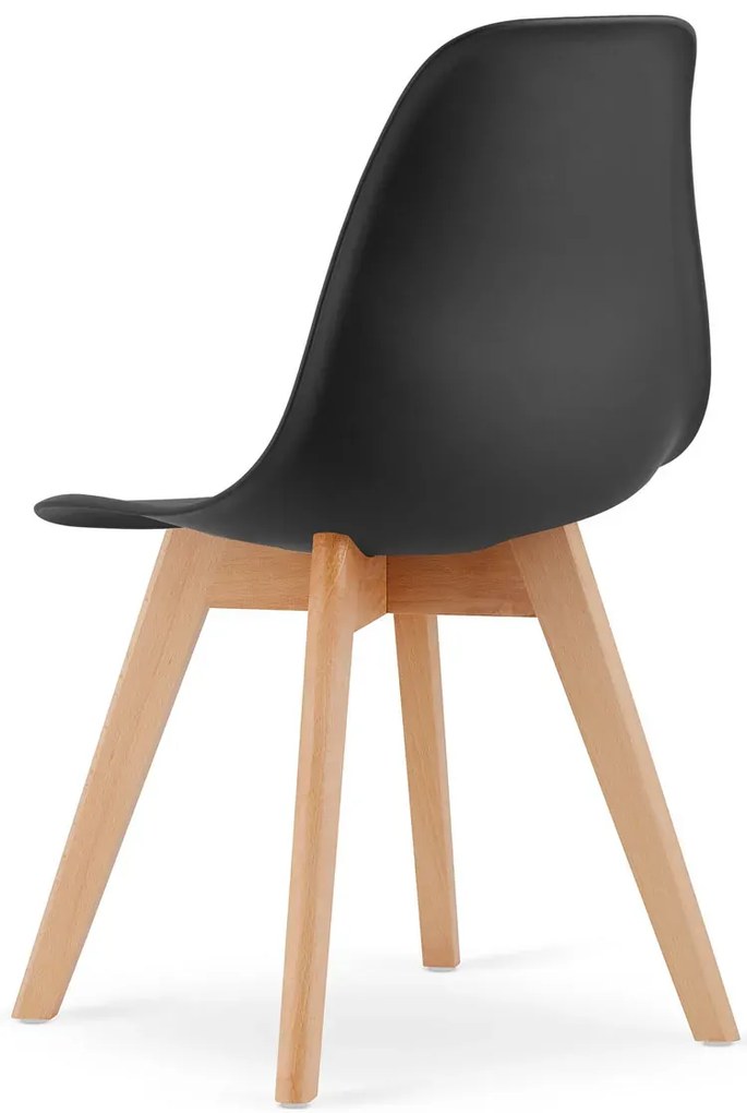 Czarne krzesło minimalistyczne do stołu - Pipi 4X