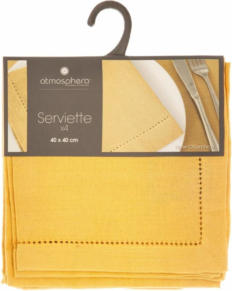 Serwetki na stół CHAMBRAY, 40 x 40 cm, 4 sztuki