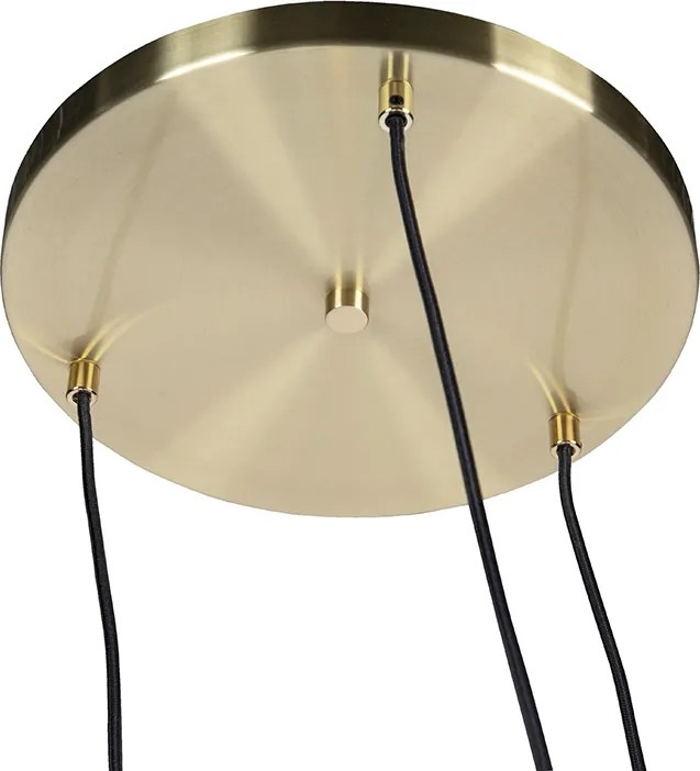 Inteligentna lampa wisząca mosiężna z 3 WiFi ST64 z niebieskim szkłem - Pallon