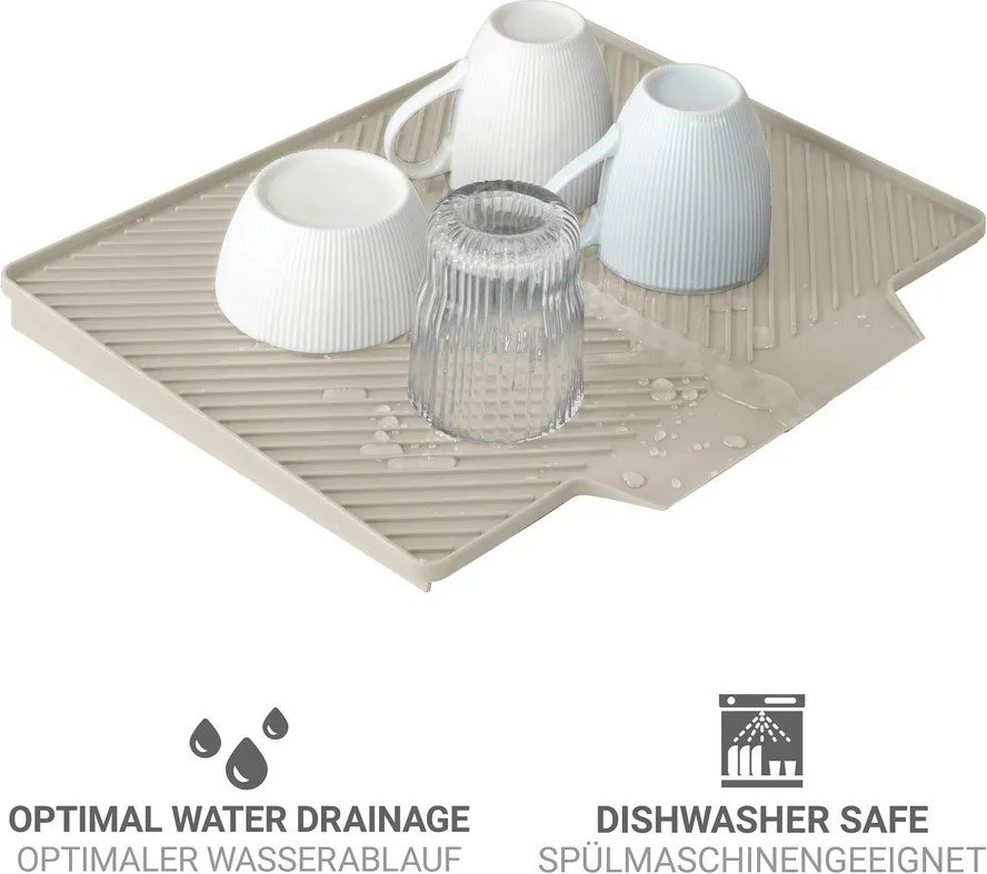 Beżowa plastikowa podkładka do naczyń 34x40 cm Nelia – Wenko