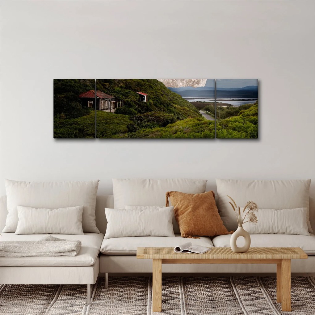 Obraz krajobrazu z księżycem (170x50 cm)