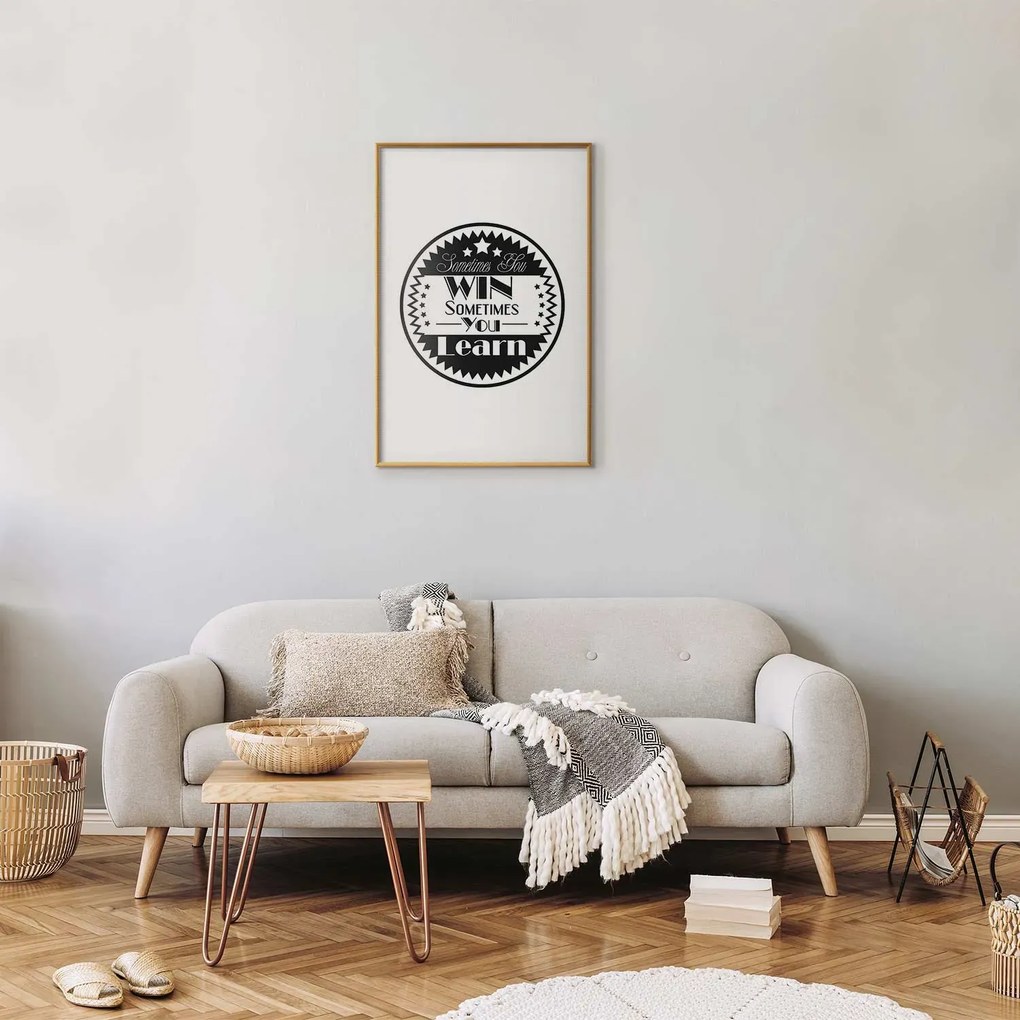 Plakat Sometimes 40x60 cm z ramą złotą bez marginesu ARTGEIST B
