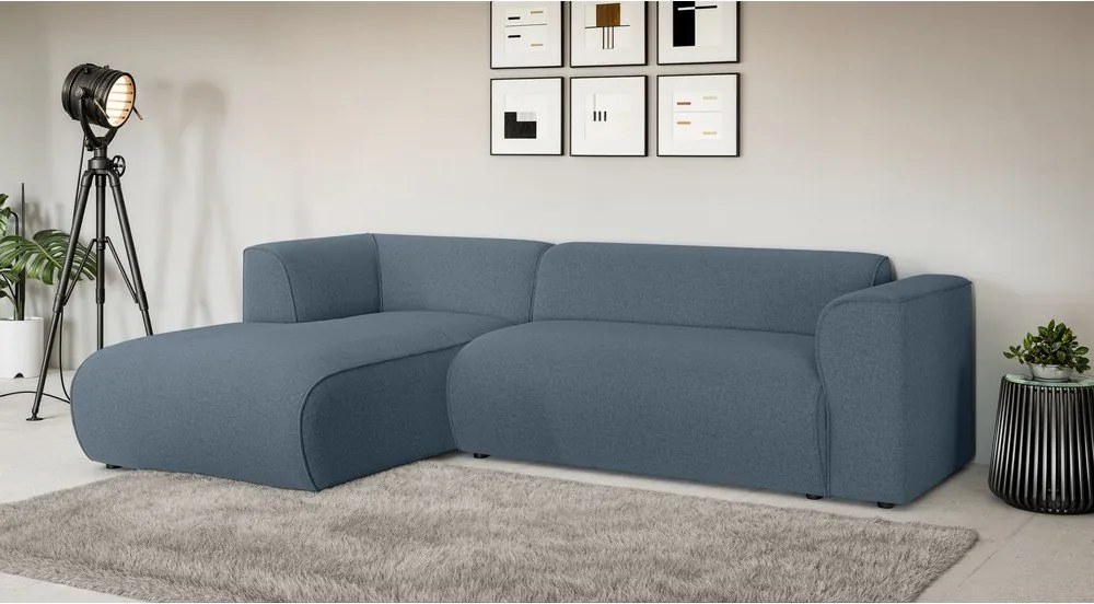 Niebieski narożnik (lewostronny/z szezlongiem) Merid – Ropez