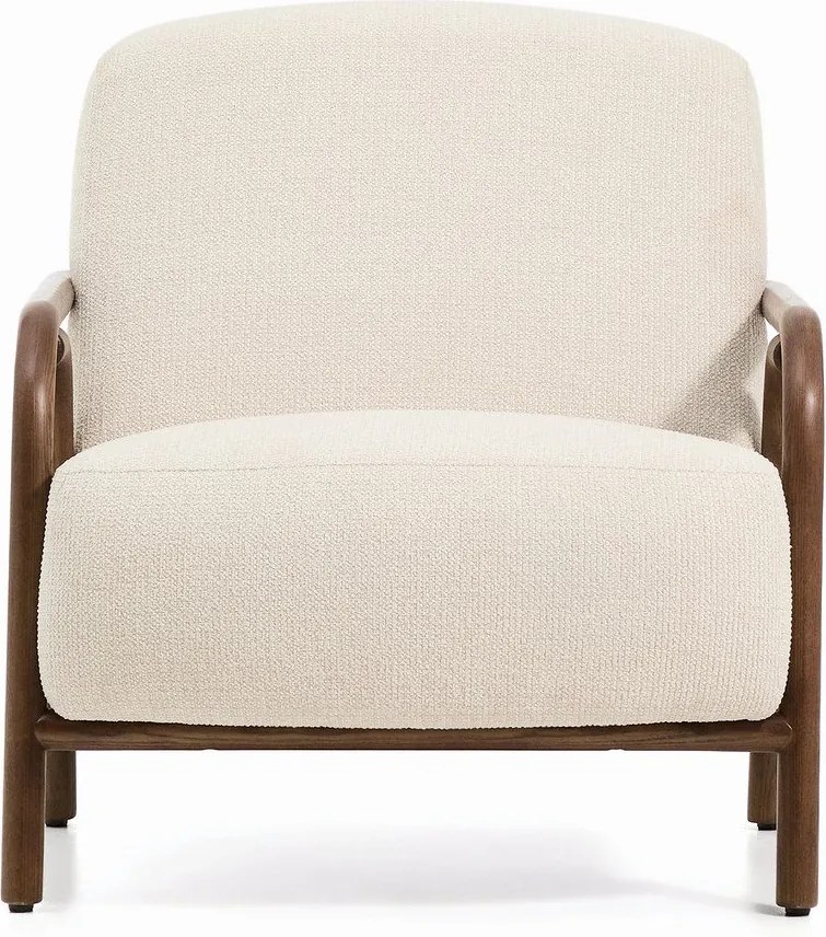 Beżowy fotel z tkaniny szenilowej Sylo – Kave Home