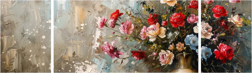 Obraz - Wazon z kwiatami (170x50 cm)