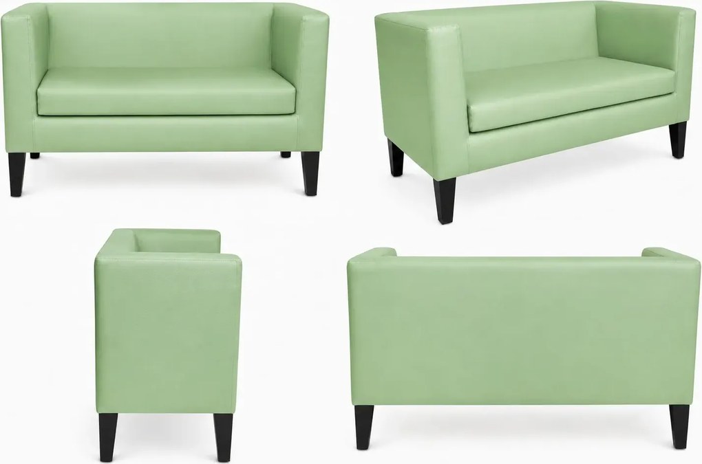 Sofa Monaco : Kolor nogi - Venge, Kolor tkaniny - EKO-SKÓRA - 7D, Typ tkaniny - Eko-skóra , Wysokość nogi - 20 cm