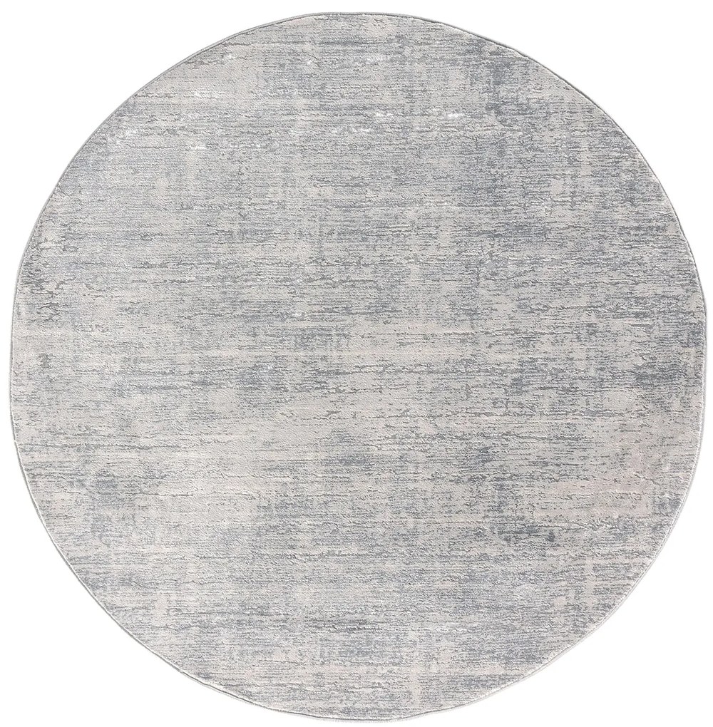 Dywan nowoczesny Stella srebrny koło 120 cm x 120 cm