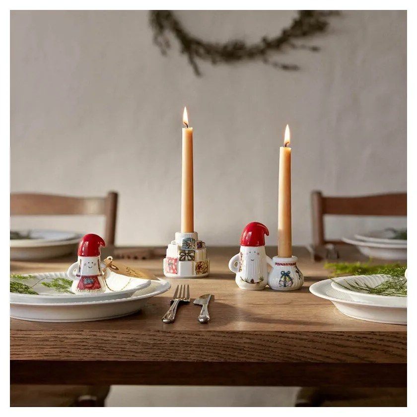 Ceramiczny świecznik ze świątecznym motywem Hammershøi Christmas Father Elf – Kähler Design