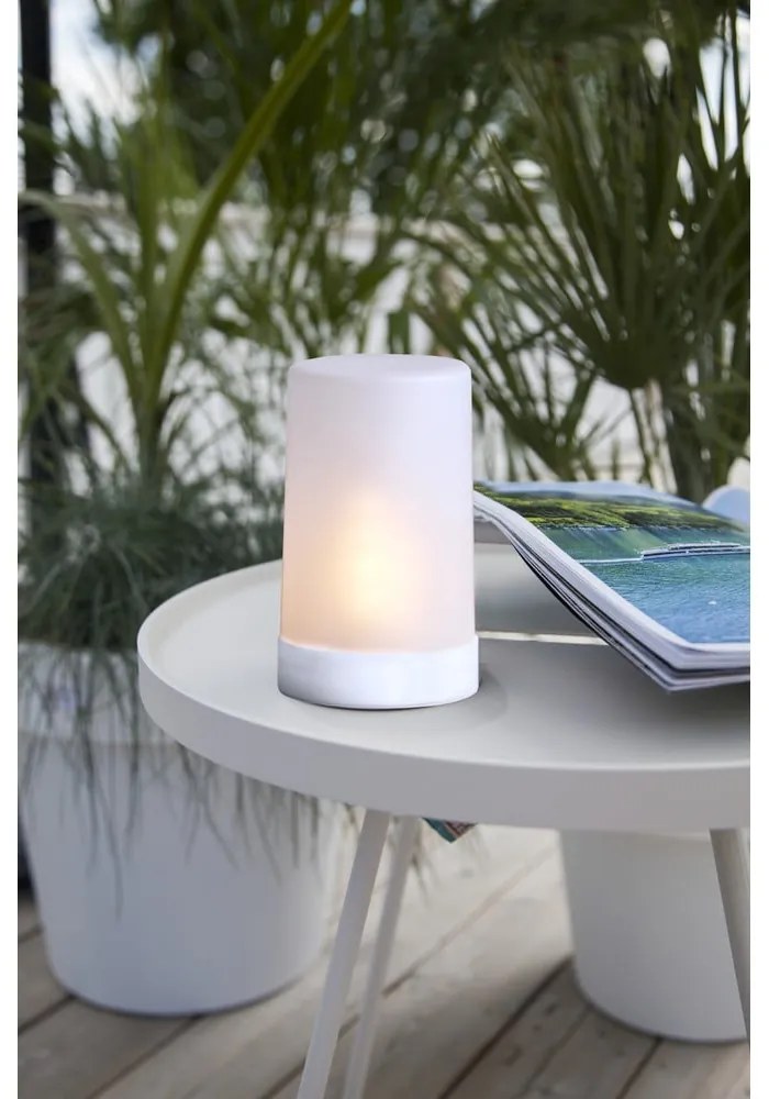 Biała ogrodowa dekoracja świetlna LED Star Trading Flame Candle , wys. 14,5 cm