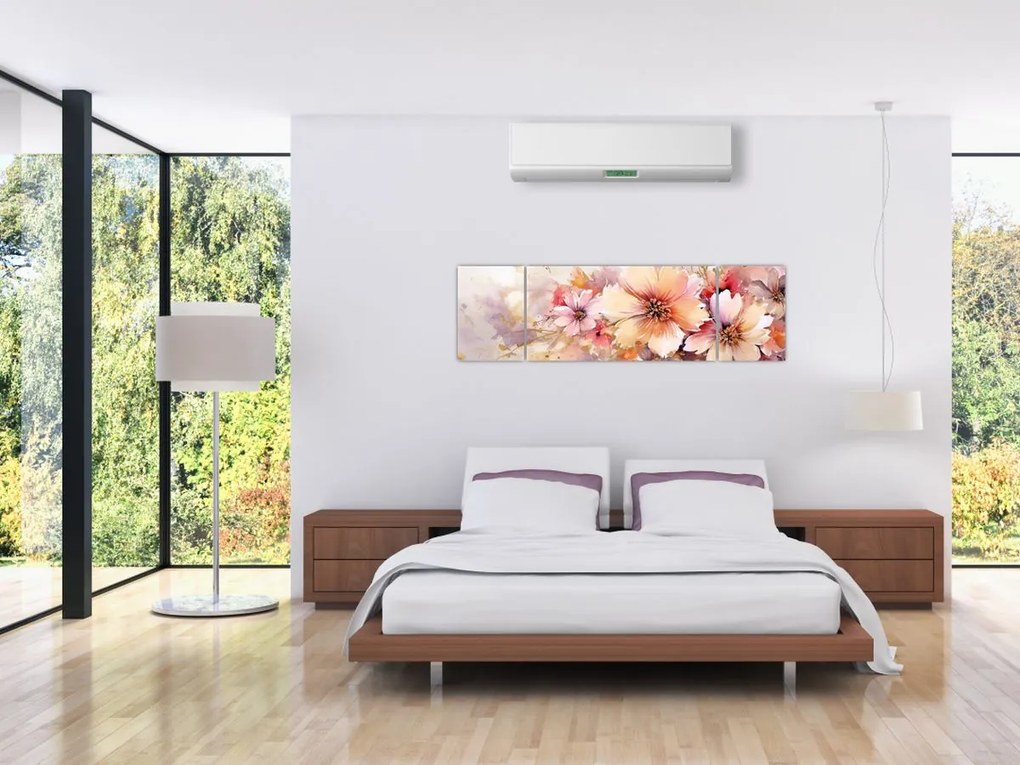Obraz - Kwiaty (170x50 cm)