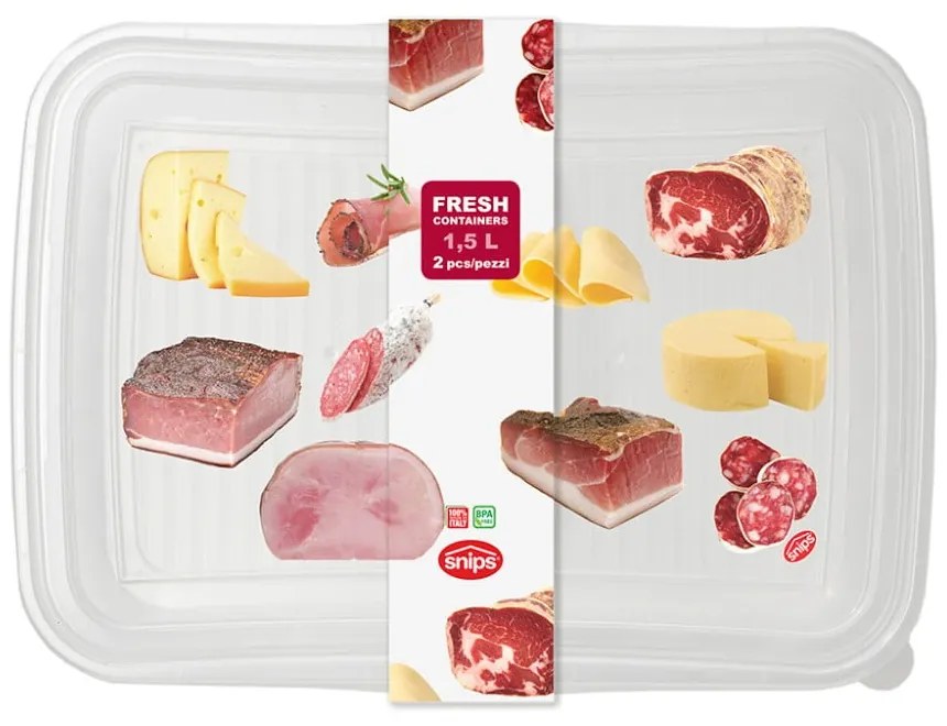 Zestaw 2 pojemników na żywność Snips Classic, 1,5 l