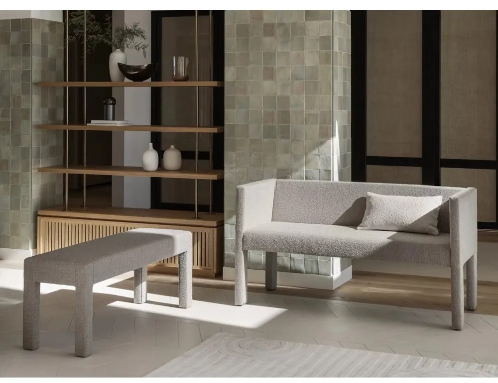 Beżowa ławka z materiału bouclé Sitta – Blomus