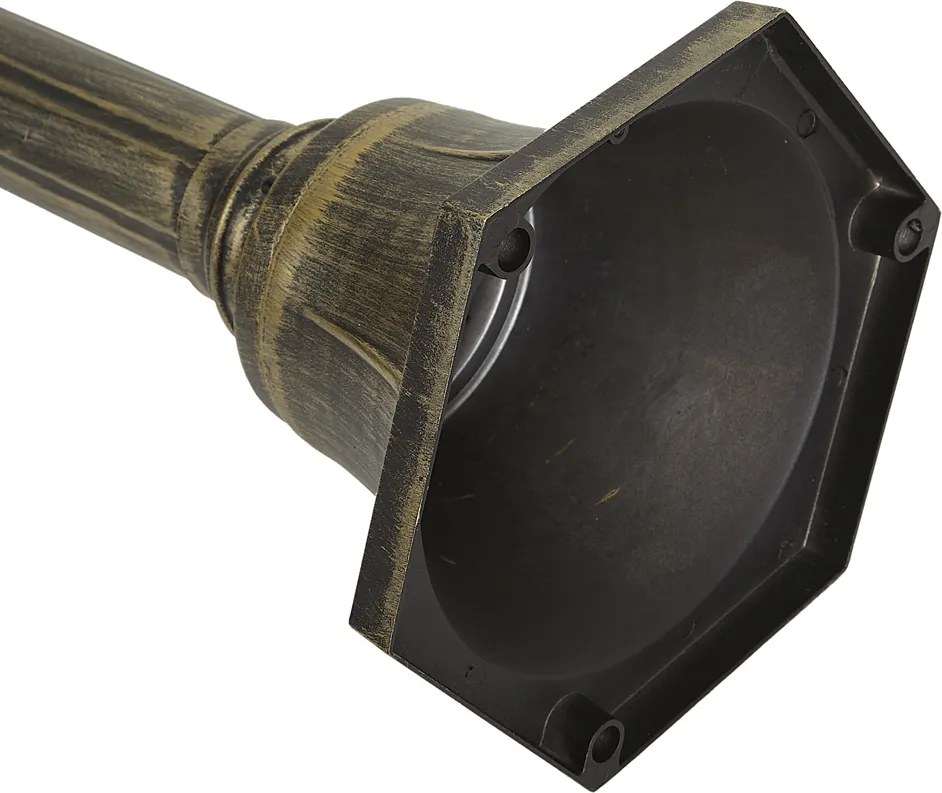 Klasyczny lampion zewnętrzny czarny ze starożytnym złotem 200 cm 2-źródła światła IP44 - Daphne