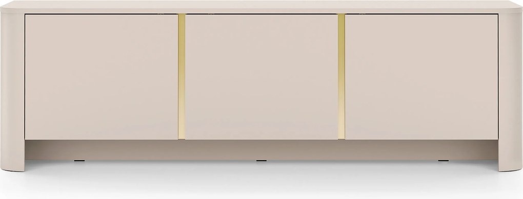 Szafka RTV Sorrenti 168 cm - kaszmir / złoty