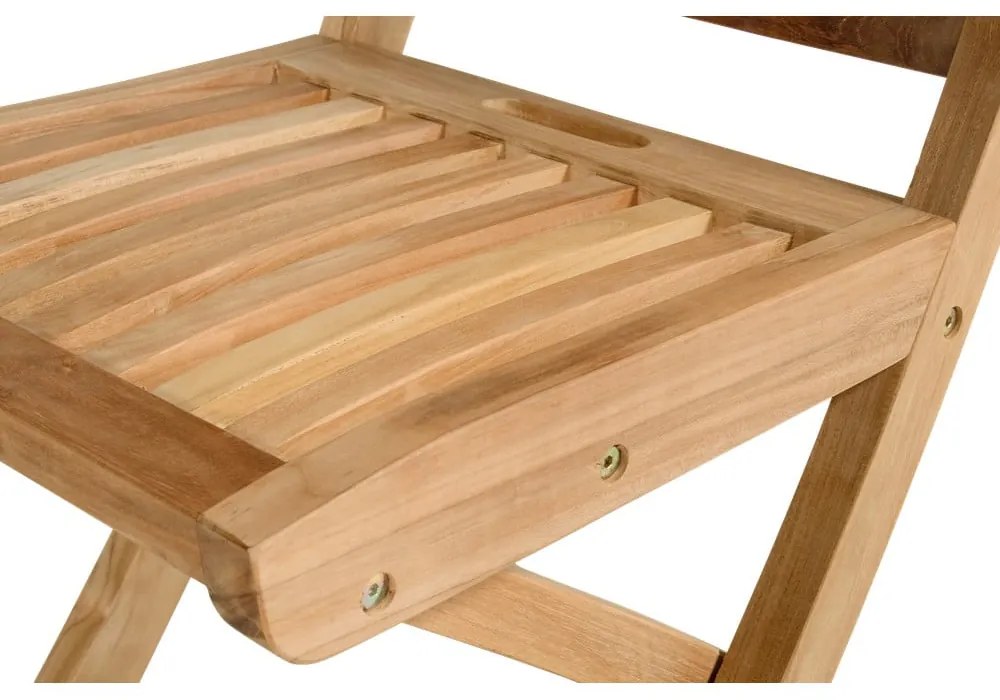 Drewniane krzesło ogrodowe w naturalnym kolorze Langli – Hartman