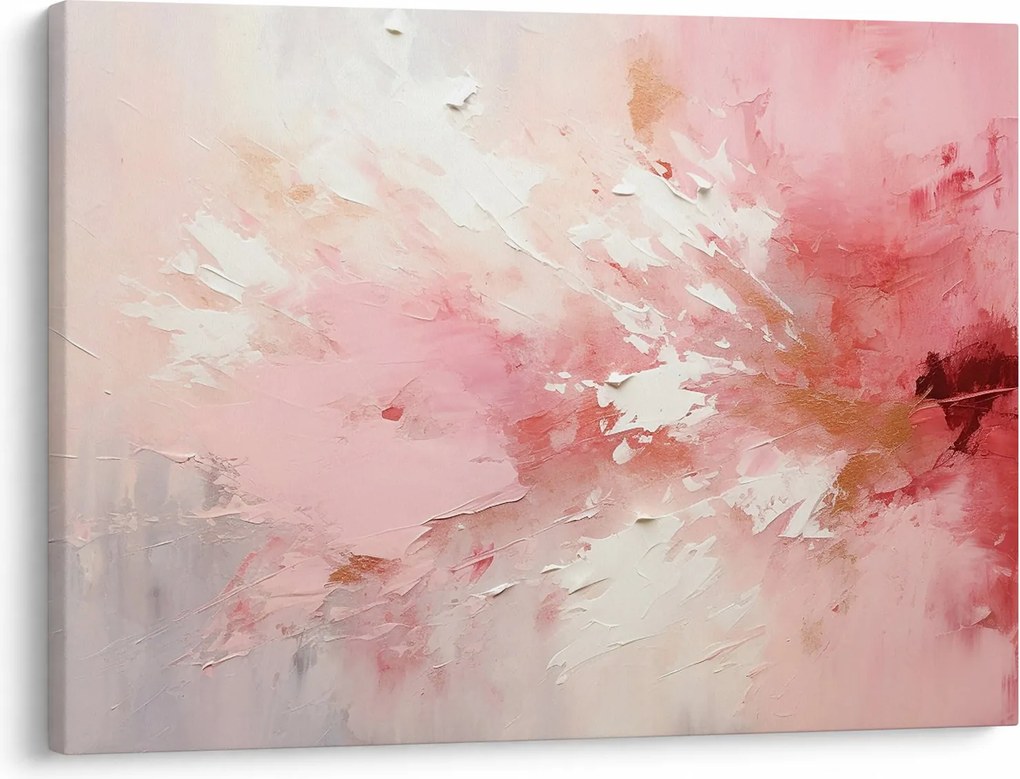 Obraz - Różowa abstrakcja (70x50 cm)