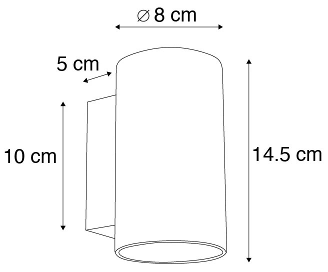 Inteligentna designerska lampa ścienna czarna z WiFi GU10 - SandyDesignerski Oswietlenie wewnetrzne