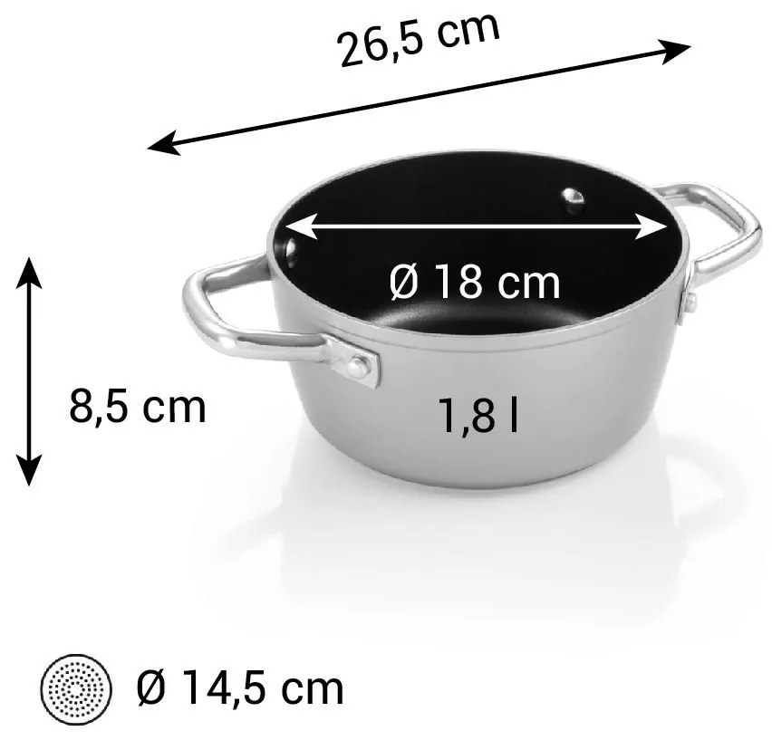 Tescoma rondel GrandCHEF+ średnica 18 cm, 1,8 l, śred. 18 cm