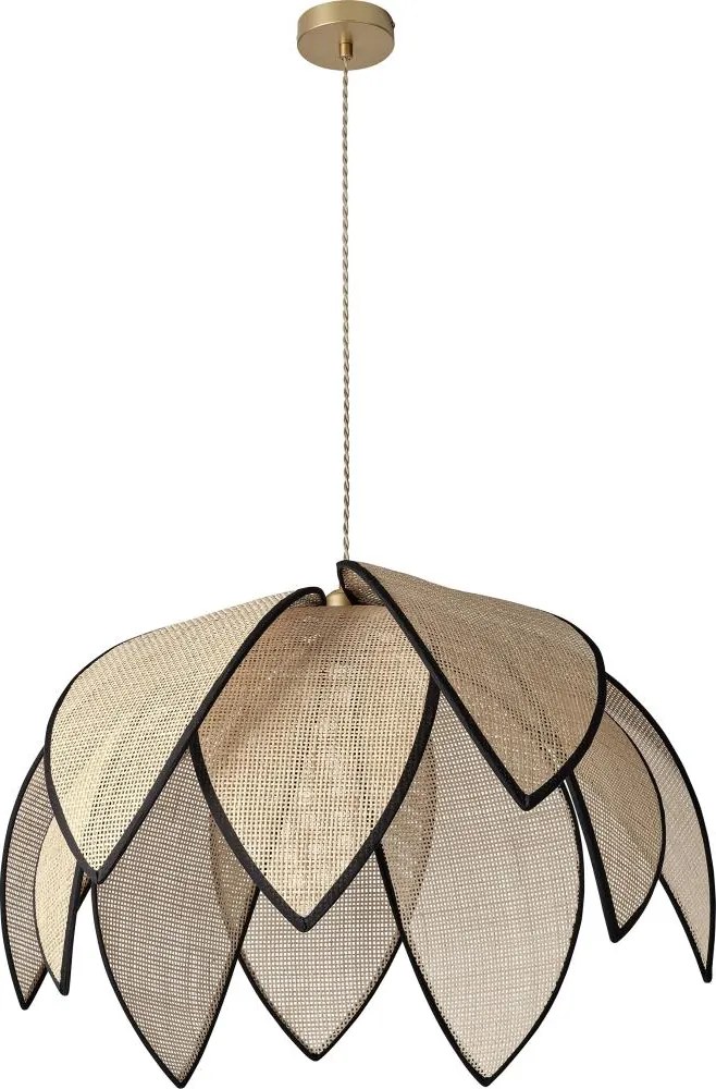 Osram - Żyrandol na lince DECOR RATTAN 1xE27/15W/230V średnica 67 cm beżowy/czarny