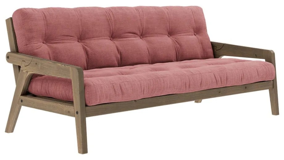 Różowa rozkładana sofa 190 cm Grab Carob – Karup Design