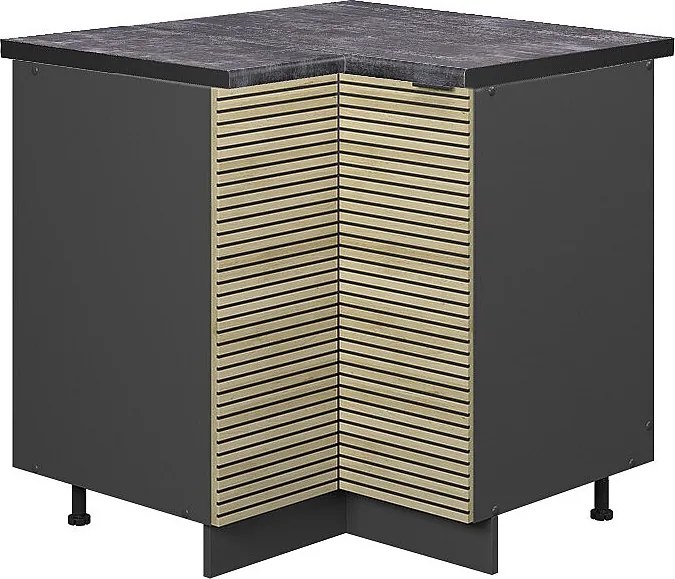 Szafka narożna panel dębowy 80.5x60x82 fame-line