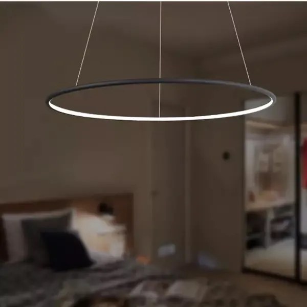 Pojedyncza lampa wisząca Ledowe Okręgi No.1 In 60 cm