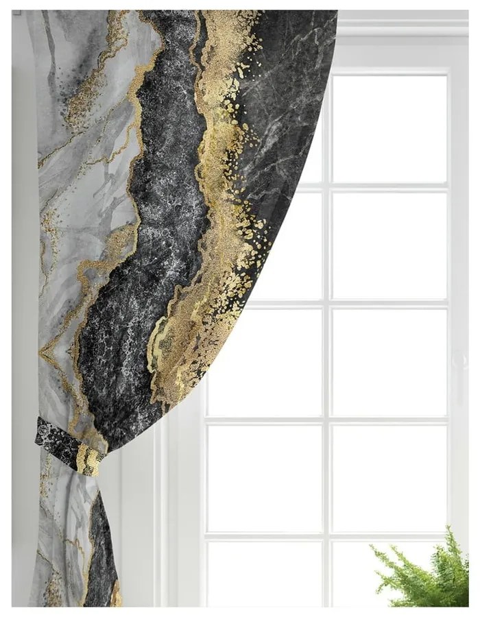 Czarno-złote zasłony zestaw 2 szt. 140x260 cm – Mila Home