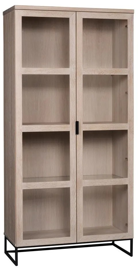 Naturalna witryna z litego drewna dębowego 95x195 cm Everett – Rowico