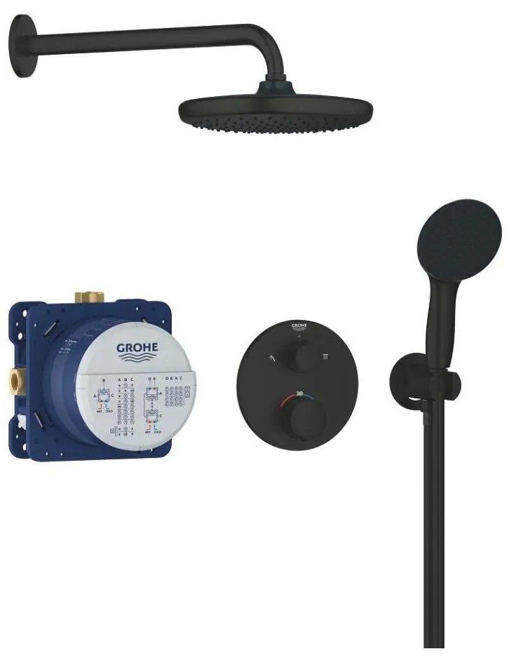 GROHE 348832430 - Zestaw prysznicowy VITALIO START 250 mm czarny