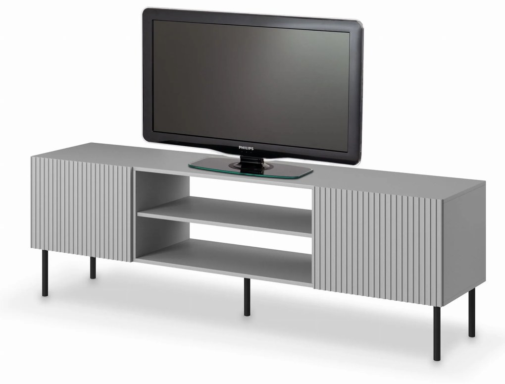 ACERA RTV-1 stolik szafka RTV 180 cm szary nogi czarny nowoczesny