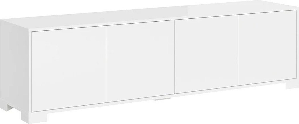 Stojak pod telewizor 4-drzwiowy Lumina 172x40x48 cm, biały połysk